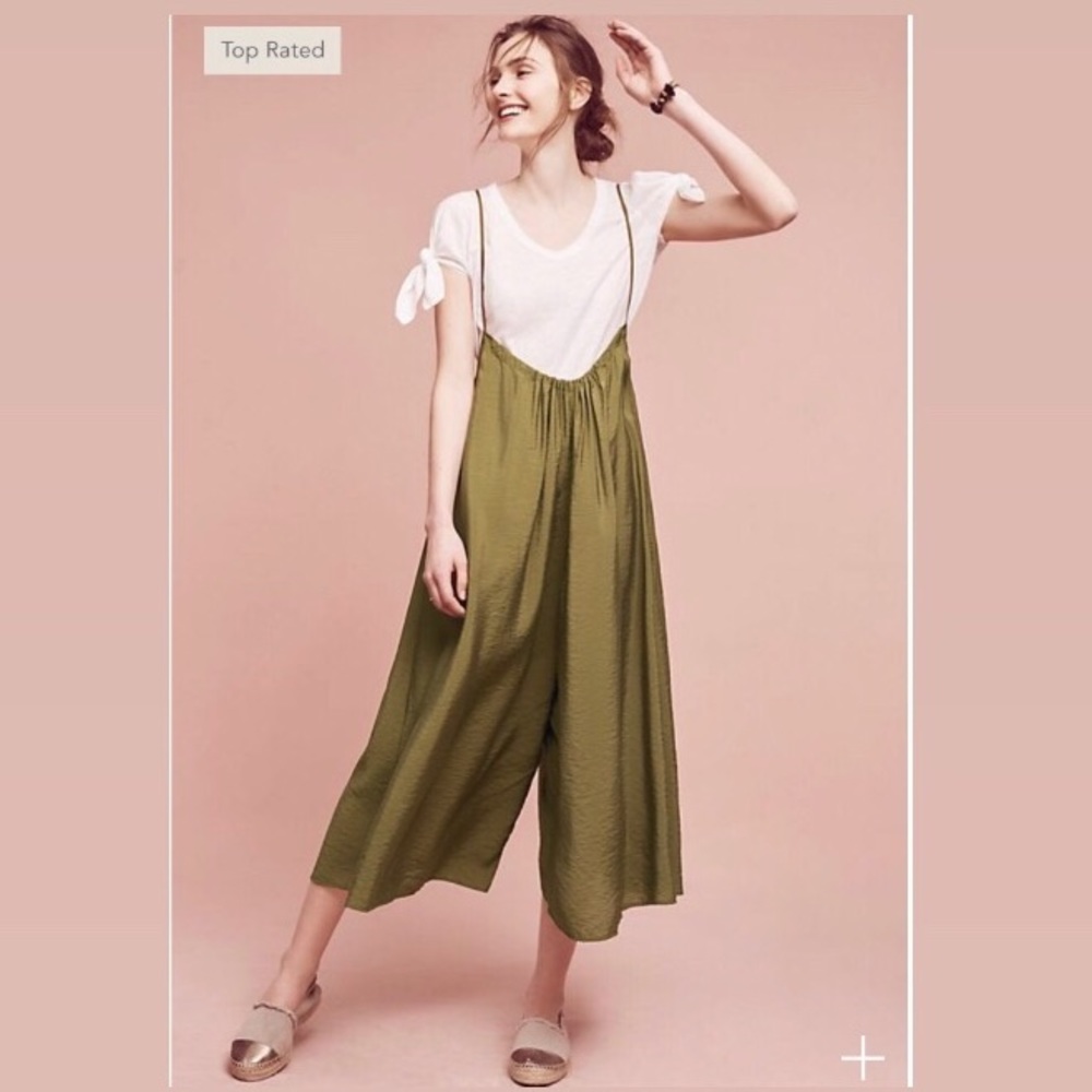 Anthropologie suspender jumpsuit